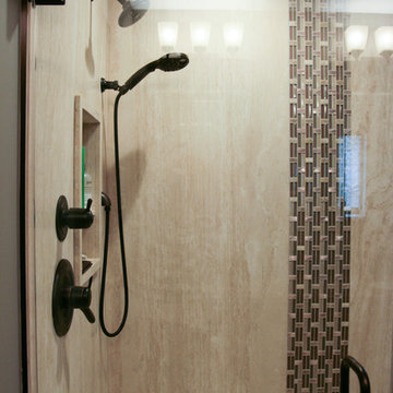 Natural Stone and Earth Tones Master Bath