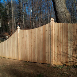 Solid Board Cedar Fence - Home Fencing And Gates
