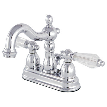 Kingston Brass 4" Centerset Bathroom Faucet w/Retail Pop-Up, Polished Chrome