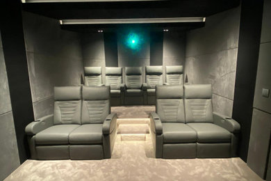 This is an example of a home cinema in London.