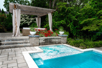 Inspiration for a transitional pool remodel in Philadelphia