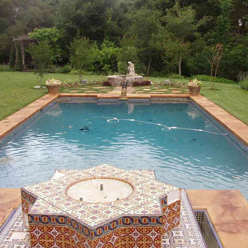 Tuscan-Style Mediterranean Concrete Pool Deck, Patio, Countertop & More