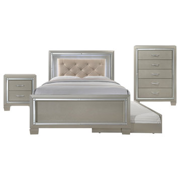 Picket House Furnishings Glamour 4 Piece Full Panel Bedroom Set