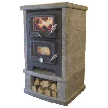 Vermont Bun Baker 1500 Wood Cookstove with Soapstone Surround Nectre N350 Stove