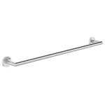 Symmons Industries - Identity 24" Towel Bar, Chrome - Part of the Symmons Identity Collection, this distinct contours of this 24 inch towel bar bring a modern touch to your bathroom. This extra long towel holder has a weight capacity of up to 50 pounds, allowing it to hold and air dry multiple towels at once. Built of brass and stainless steel, this Identity towel bar includes the required wall mounting hardware and is backed by a limited lifetime consumer warranty and 10 year commercial warranty.