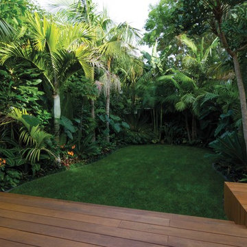 A tropical garden landscape introducing flow