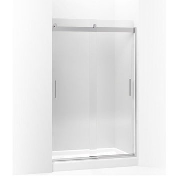 Kohler Levity Sliding Shower Door, 74"x44.63"-47.63", Bright Silver