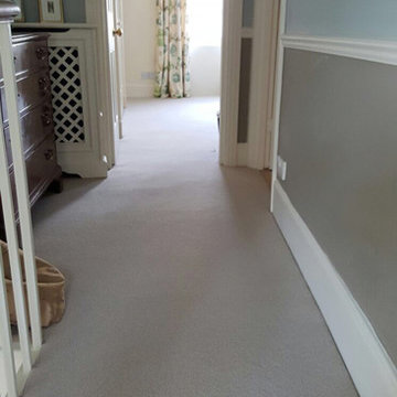 White Carpet to Stairs in Private Residence