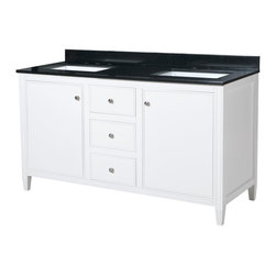 60" Cecilia Bathroom Vanity in White - Bathroom Vanities And Sink Consoles