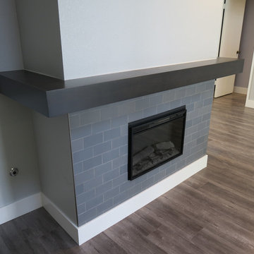 Cherry wrap around fireplace mantel