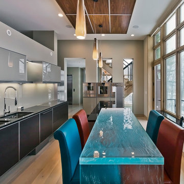 Sublime ThinkGlass island extension and its waterfall leg