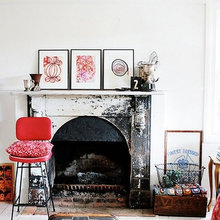 Fireplace and Mantle.