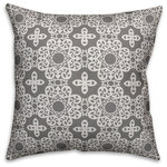 DDCG - Dusty Gray Telescope Pattern Spun Poly Pillow, 18"x18" - This polyester pillow features a telescope pattern design in a dusty gray to help you add a stunning accent piece to  your home. The durable fabric of this item ensures it lasts a long time in your home.  The result is a quality crafted product that makes for a stylish addition to your home. Made to order.