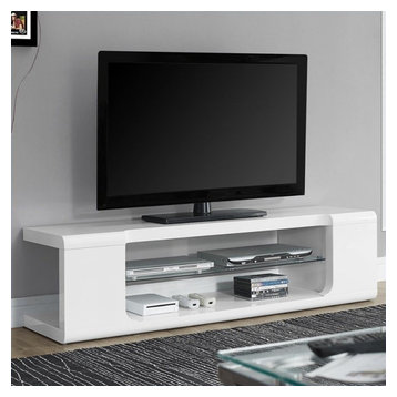 Monarch 60" TV Console in Glossy White