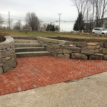 Aged Granite Wall and Steps