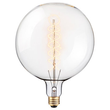 Oversized Round Vintage 100W Clear Glass Dimmable Incandescent Light Bulb