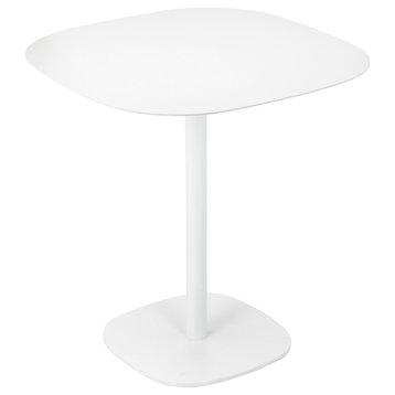 Pangea Home Panna 27.5"Modern Metal Bistro Dining Table in White