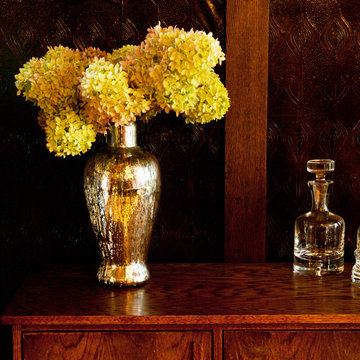 15.5" H Mercury Glass Flower Vase - Gold