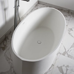 Lusso Stone Cielo Solid Surface Freestanding Stone Resin Bath 1610 - Products