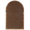 Boldmere Wood Windowpane Arch Mirror, Brown 28x44
