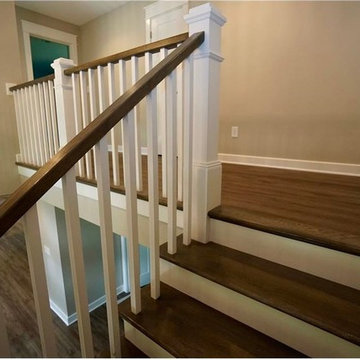 Ranch conversion to Craftsman staircase