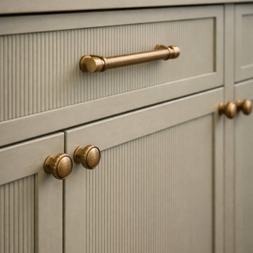 Custom Arched Built-In Cabinets with Gallery Lighting | Jacksonville Living Room