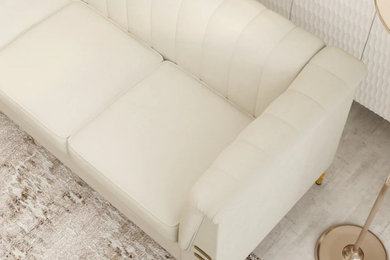 Example of a trendy living room design in Los Angeles