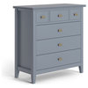 Artisan Solid Wood Bedroom Chest of Drawers, Storm Grey