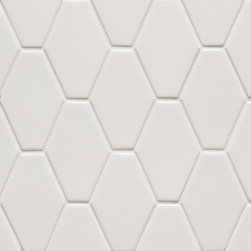 Vibe Hustle Hex Mosiac Field in White Gloss - Tile