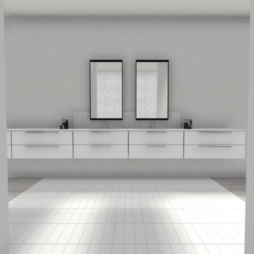 White minimalistic bathroom
