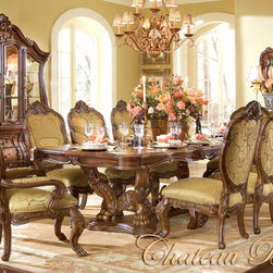 "Michael Amini" Nobel Bark Dining Set, Chateau Beauvais Collection - Furniture