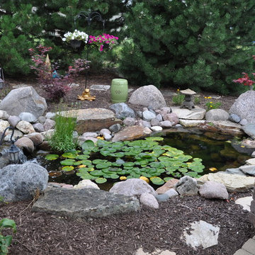Yorkville - Outcropping Steps and Pond with Waterfall