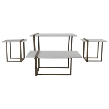 Astrid 4PC Occasional Table Collection, White