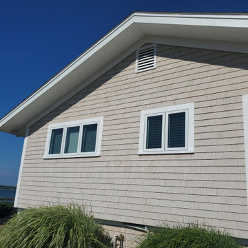 Cable Rails, TimberTech AZEK Deck, SBC Cedar Shingle Siding in Mattapoisett, MA