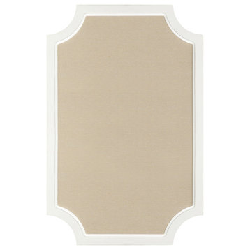 Hogan Framed Fabric Pinboard, White, 24x36