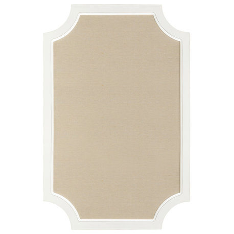 Hogan Framed Fabric Pinboard, White, 24x36