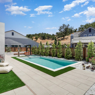 Backyard Transformation with Pool, BBQ & Volleyball Court