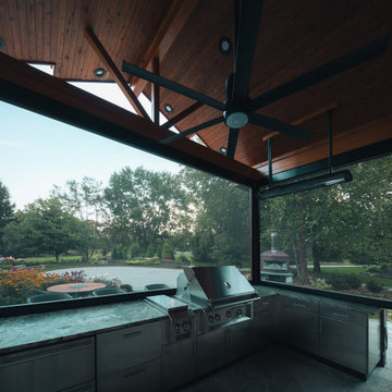 Opipari Residence - Dexter, MI: Covered Patio & MagnaTrack Motorized Screens