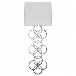 Worlds Away Harriet Silver Leaf Wall Sconce - Wall Sconces