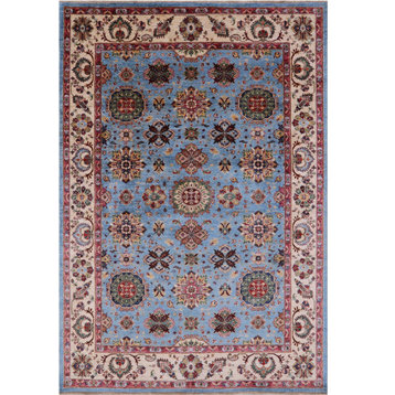 6' 1" X 8' 10" Handmade Persian Tabriz Wool Rug Q7515