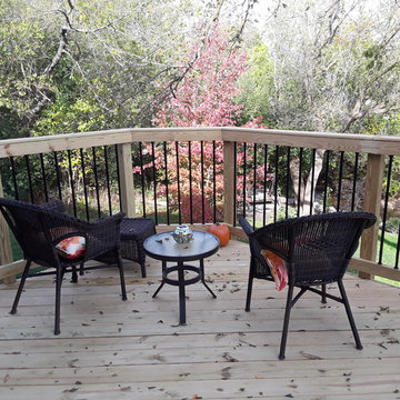 Multi Level Wood Deck and Belgard Patio by Woodridge, IL Deck Designer