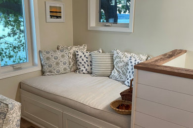 Cottage living room photo in Other