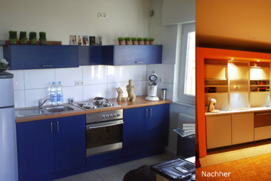 ハンブルクにあるコンテンポラリースタイルのおしゃれなキッチンの写真