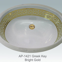 Hand Painted Undermounts by Atlantis Porcelain - Bathroom Sinks