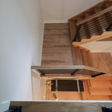 Project #71 | Modern Hickory Staircase with Horizontal Balustrade