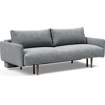 Frode Styletto Sofa Bed Upholstered Arms - Twist Granite