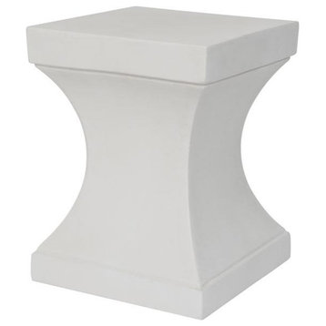 Curby Indoor/Outdoor Modern Concrete 17.7-Inch H Accent Table, Vnn1002B