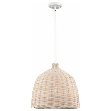 Millennium Lighting 9026-WH Elise - 1 Light Pendant-15 Inches Tall and 16 Inches