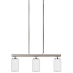 Generation Lighting Collection - Sea Gull Lighting 3-Light Island Pendant, Brushed Nickel - Blubs Not Included
