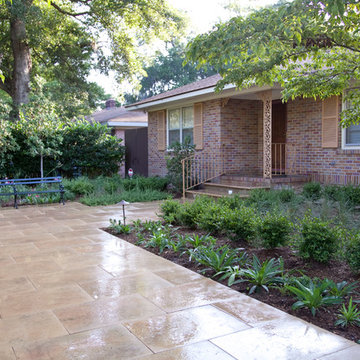 modern entry courtyard
